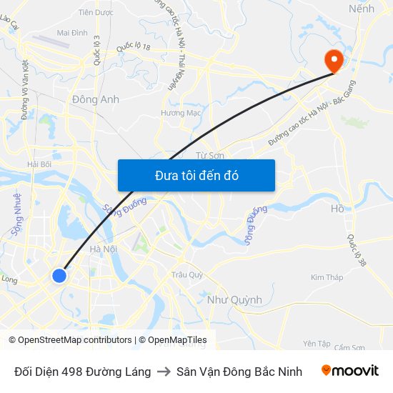 Đối Diện 498 Đường Láng to Sân Vận Đông Bắc Ninh map