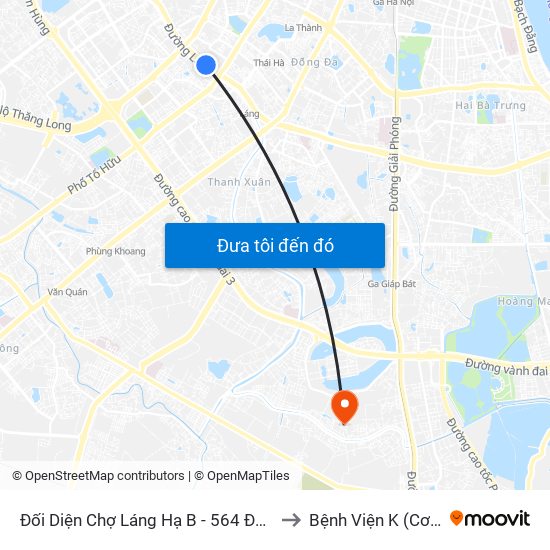 Đối Diện Chợ Láng Hạ B - 564 Đường Láng to Bệnh Viện K (Cơ Sở 2) map