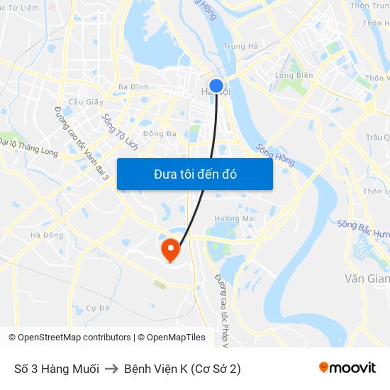 Số 3 Hàng Muối to Bệnh Viện K (Cơ Sở 2) map