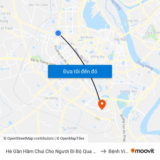 2b Phạm Văn Đồng to Bệnh Viện K (Cơ Sở 2) map