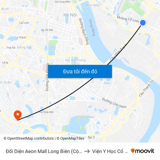 Đối Diện Aeon Mall Long Biên (Cột Điện T4a/2a-B Đường Cổ Linh) to Viện Y Học Cổ Truyền Quân Đội map