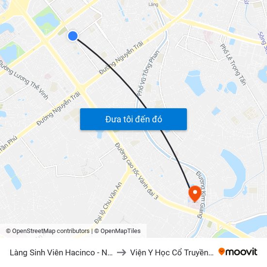 Làng Sinh Viên Hacinco - Nguyễn Tuân to Viện Y Học Cổ Truyền Quân Đội map