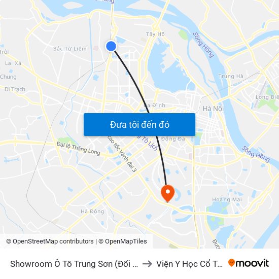 Showroom Ô Tô Trung Sơn (Đối Diện 315 Phạm Văn Đồng) to Viện Y Học Cổ Truyền Quân Đội map