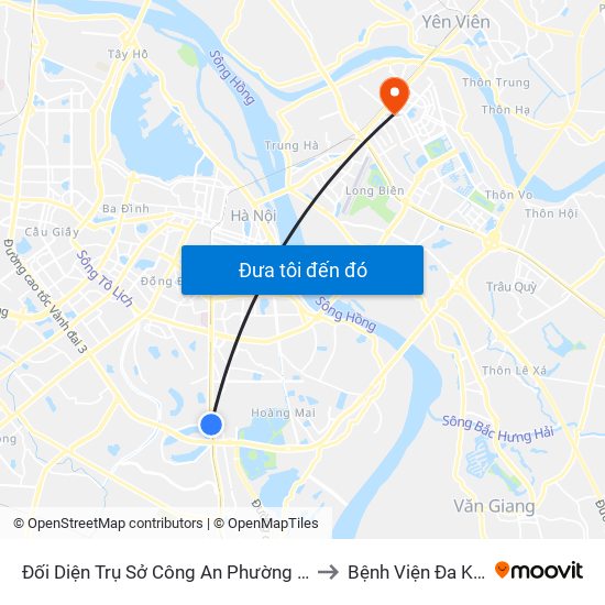 Đối Diện Trụ Sở Công An Phường Hoàng Liệt- 1277 Giải Phóng to Bệnh Viện Đa Khoa Đức Giang map