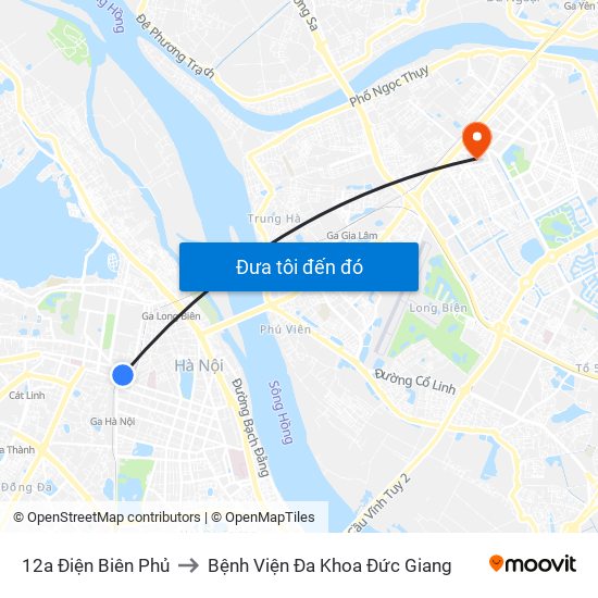 12a Điện Biên Phủ to Bệnh Viện Đa Khoa Đức Giang map