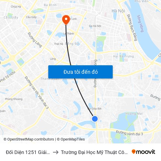 Đối Diện 1251 Giải Phóng to Trường Đại Học Mỹ Thuật Công Nghiệp map