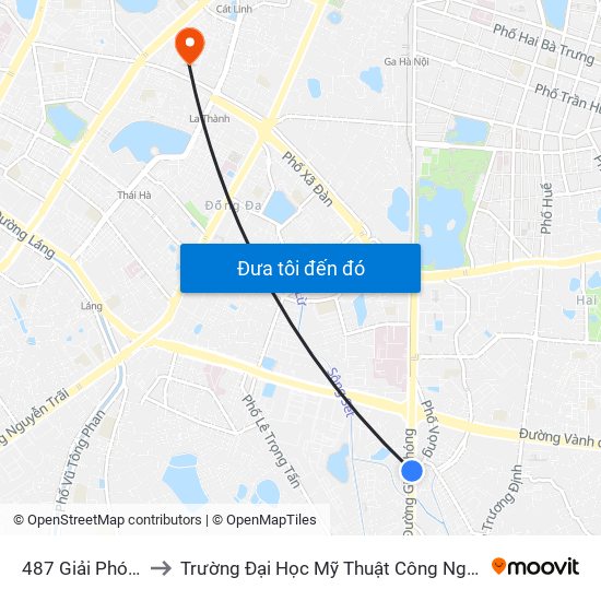 487 Giải Phóng to Trường Đại Học Mỹ Thuật Công Nghiệp map