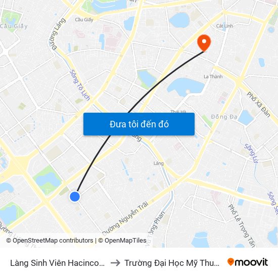 Làng Sinh Viên Hacinco - Nguyễn Tuân to Trường Đại Học Mỹ Thuật Công Nghiệp map