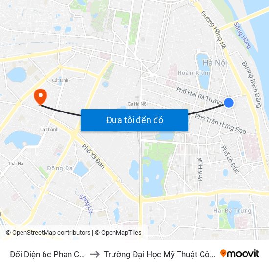 Đối Diện 6c Phan Chu Trinh to Trường Đại Học Mỹ Thuật Công Nghiệp map