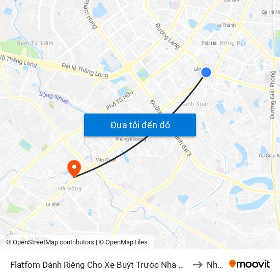 Flatfom Dành Riêng Cho Xe Buýt Trước Nhà 45 Đường Láng to Nhà G map