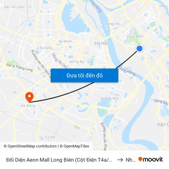 Đối Diện Aeon Mall Long Biên (Cột Điện T4a/2a-B Đường Cổ Linh) to Nhà G map