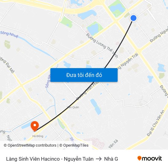 Làng Sinh Viên Hacinco - Nguyễn Tuân to Nhà G map