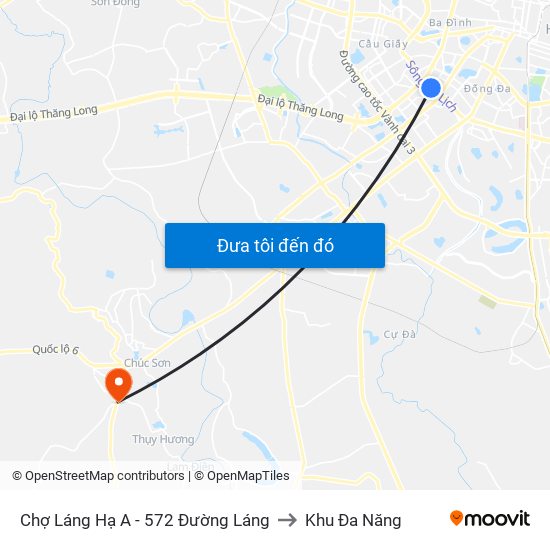 Chợ Láng Hạ A - 572 Đường Láng to Khu Đa Năng map