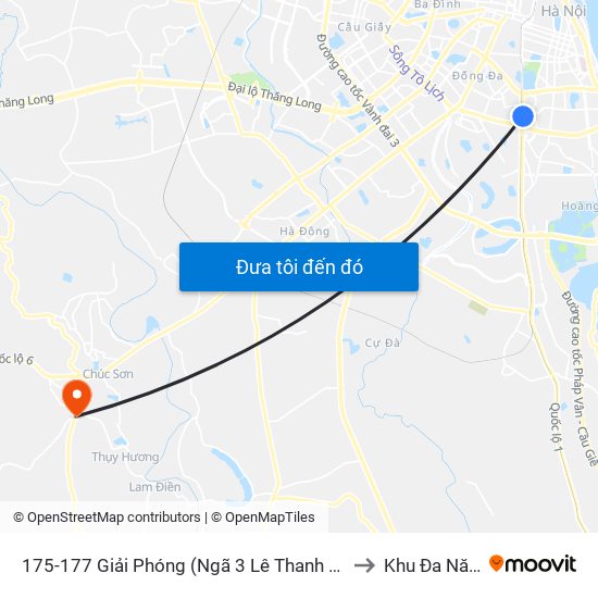 175-177 Giải Phóng (Ngã 3 Lê Thanh Nghị) to Khu Đa Năng map