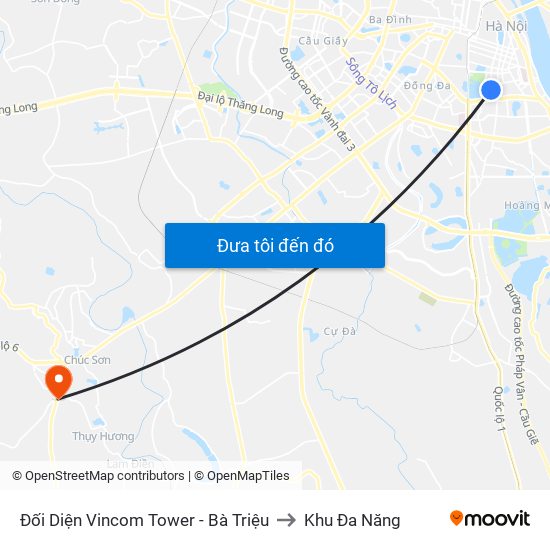 Đối Diện Vincom Tower - Bà Triệu to Khu Đa Năng map