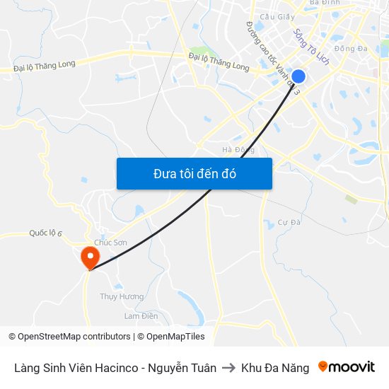 Làng Sinh Viên Hacinco - Nguyễn Tuân to Khu Đa Năng map