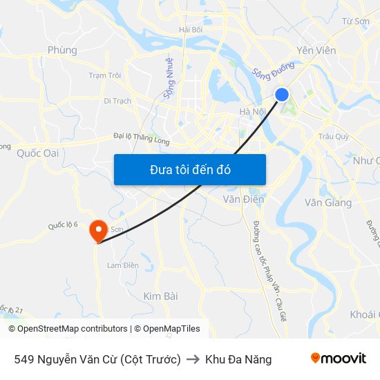 549 Nguyễn Văn Cừ (Cột Trước) to Khu Đa Năng map