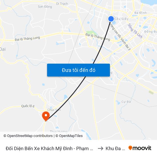 Đối Diện Bến Xe Khách Mỹ Đình - Phạm Hùng (Cột Trước) to Khu Đa Năng map