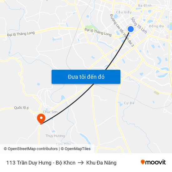 113 Trần Duy Hưng - Bộ Khcn to Khu Đa Năng map