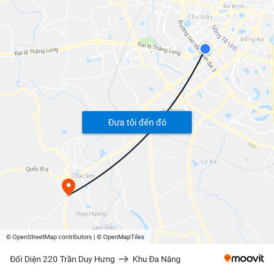 Đối Diện 220 Trần Duy Hưng to Khu Đa Năng map
