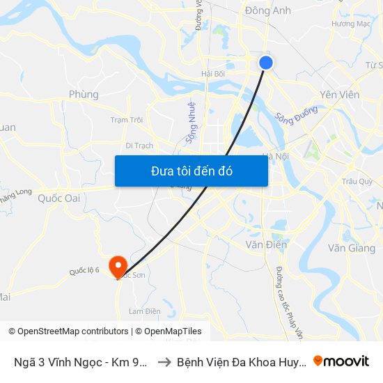 Ngã 3 Vĩnh Ngọc - Km 9+230 Quốc Lộ 3 to Bệnh Viện Đa Khoa Huyện Chương Mỹ map