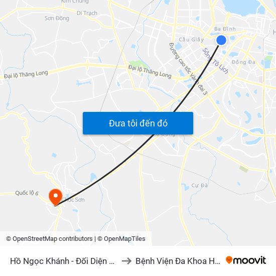 Hồ Ngọc Khánh - Đối Diện 37 Nguyễn Chí Thanh to Bệnh Viện Đa Khoa Huyện Chương Mỹ map