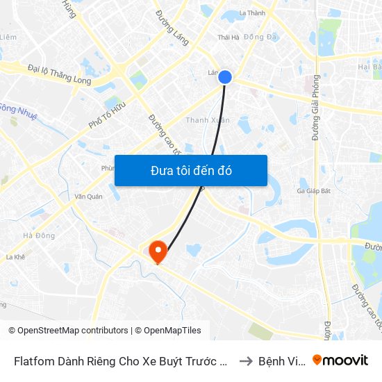 Flatfom Dành Riêng Cho Xe Buýt Trước Nhà 45 Đường Láng to Bệnh Viện 09 map