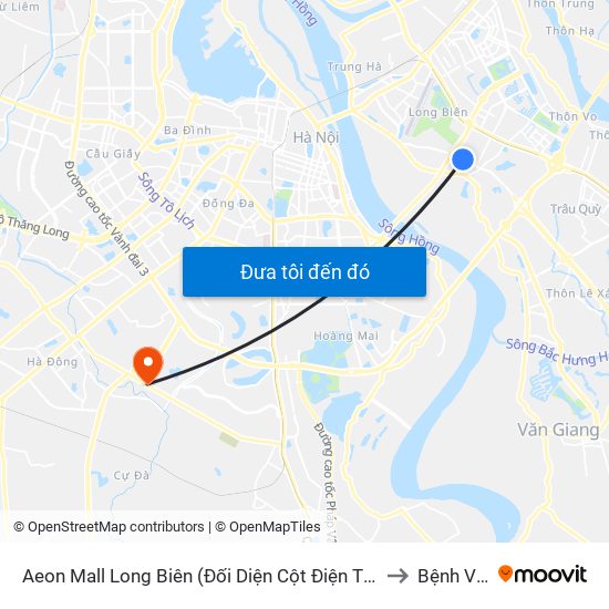 Aeon Mall Long Biên (Đối Diện Cột Điện T4a/2a-B Đường Cổ Linh) to Bệnh Viện 09 map