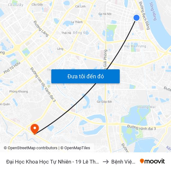 Đại Học Khoa Học Tự Nhiên - 19 Lê Thánh Tông to Bệnh Viện 09 map