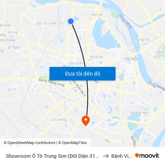 Showroom Ô Tô Trung Sơn (Đối Diện 315 Phạm Văn Đồng) to Bệnh Viện 09 map