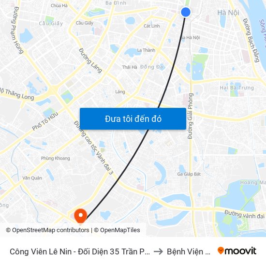 Công Viên Lê Nin - Đối Diện 35 Trần Phú to Bệnh Viện 09 map