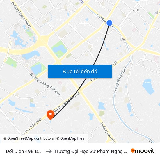 Đối Diện 498 Đường Láng to Trường Đại Học Sư Phạm Nghệ Thuật Trung Ương map