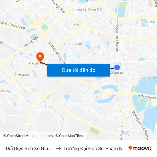 Đối Diện Bến Xe Giáp Bát - Giải Phóng to Trường Đại Học Sư Phạm Nghệ Thuật Trung Ương map
