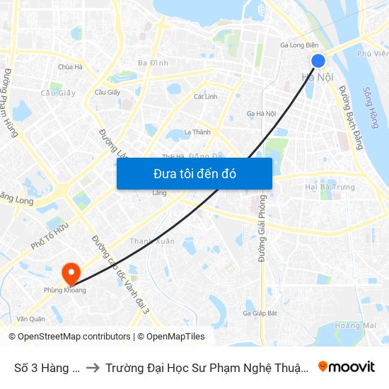 Số 3 Hàng Muối to Trường Đại Học Sư Phạm Nghệ Thuật Trung Ương map