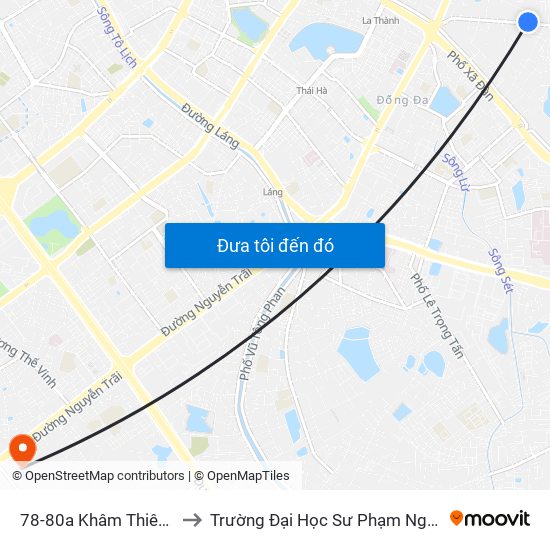 78-80a Khâm Thiên (Đối Diện 71) to Trường Đại Học Sư Phạm Nghệ Thuật Trung Ương map