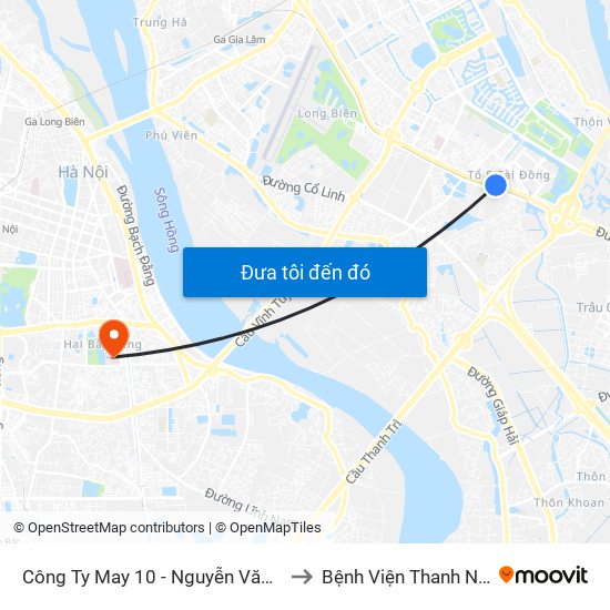 Công Ty May 10 - Nguyễn Văn Linh to Bệnh Viện Thanh Nhàn map