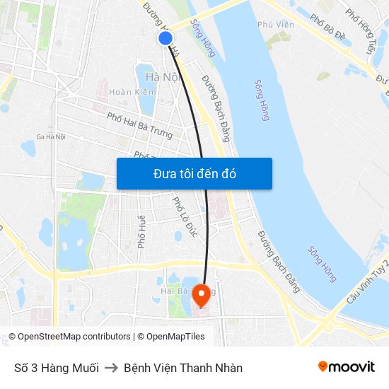 Số 3 Hàng Muối to Bệnh Viện Thanh Nhàn map