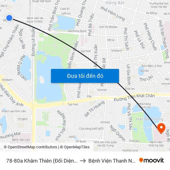 78-80a Khâm Thiên (Đối Diện 71) to Bệnh Viện Thanh Nhàn map