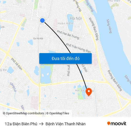 12a Điện Biên Phủ to Bệnh Viện Thanh Nhàn map