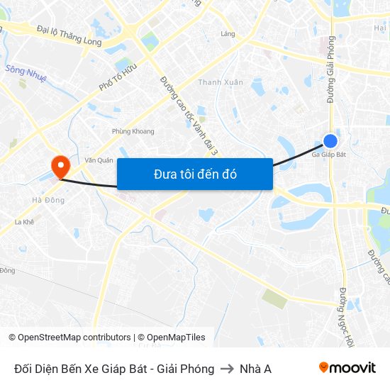 Đối Diện Bến Xe Giáp Bát - Giải Phóng to Nhà A map