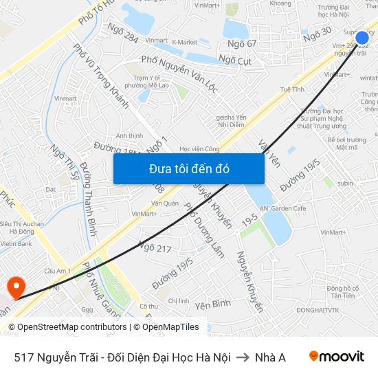 517 Nguyễn Trãi - Đối Diện Đại Học Hà Nội to Nhà A map