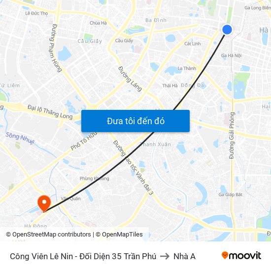 Công Viên Lê Nin - Đối Diện 35 Trần Phú to Nhà A map