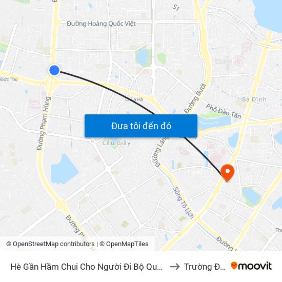 2b Phạm Văn Đồng to Trường Đại Học Luật Hà Nội map