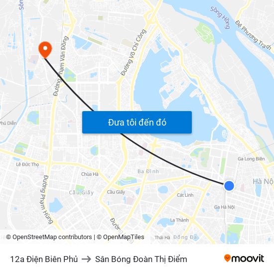 12a Điện Biên Phủ to Sân Bóng Đoàn Thị Điểm map