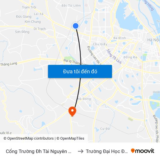 Cổng Trường Đh Tài Nguyên Môi Trường to Trường Đại Học Đại Nam map