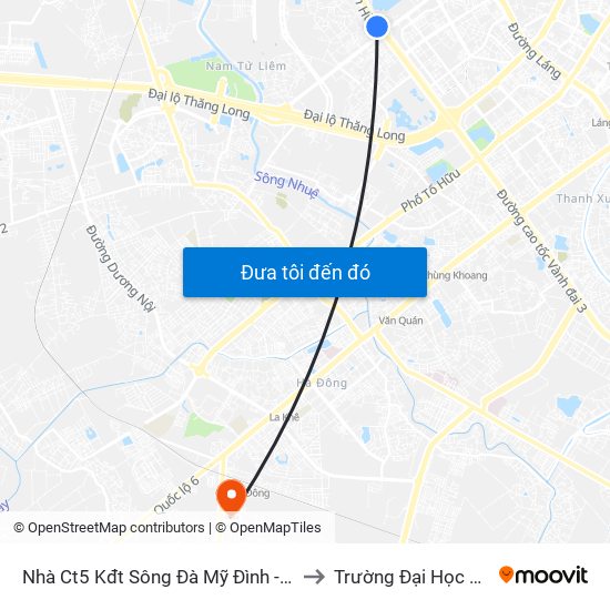 Nhà Ct5 Kđt Sông Đà Mỹ Đình - Phạm Hùng to Trường Đại Học Đại Nam map