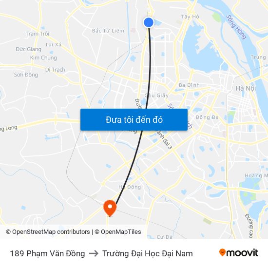 189 Phạm Văn Đồng to Trường Đại Học Đại Nam map