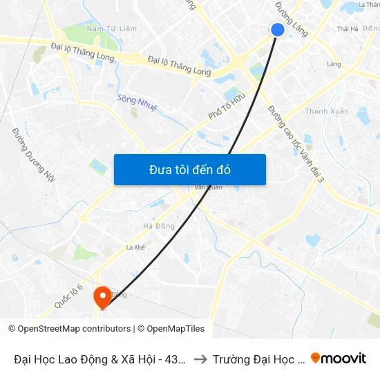Đại Học Lao Động & Xã Hội - 43 Trần Duy Hưng to Trường Đại Học Đại Nam map