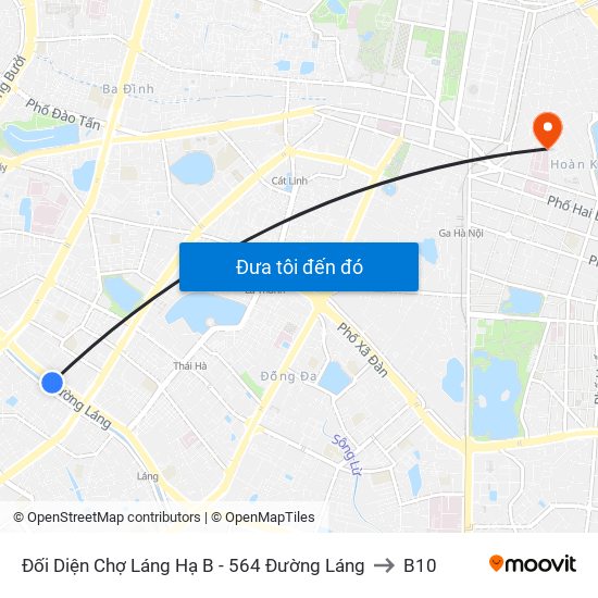 Đối Diện Chợ Láng Hạ B - 564 Đường Láng to B10 map