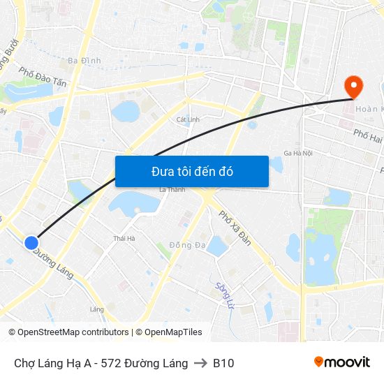 Chợ Láng Hạ A - 572 Đường Láng to B10 map